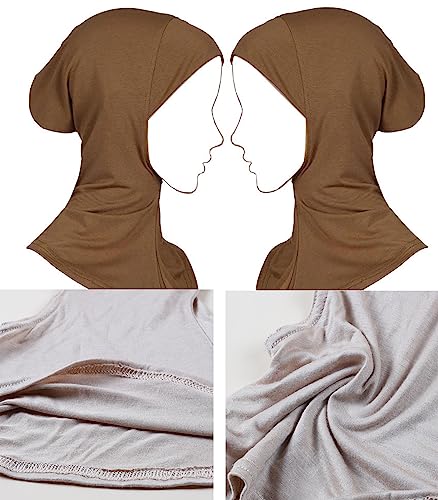 3-9 Pieces Modal Hijab Turban Muslim Hijab Cap Adjustable Muslim Scarf Stretchy Head Scarf for Women3