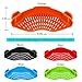 Clip On Strainer Silicone for all Pots and Pans, AUOON Pasta Strainer Clip on Food Strainer for Meat Vegetables Fruit Silicone Kitchen Colander