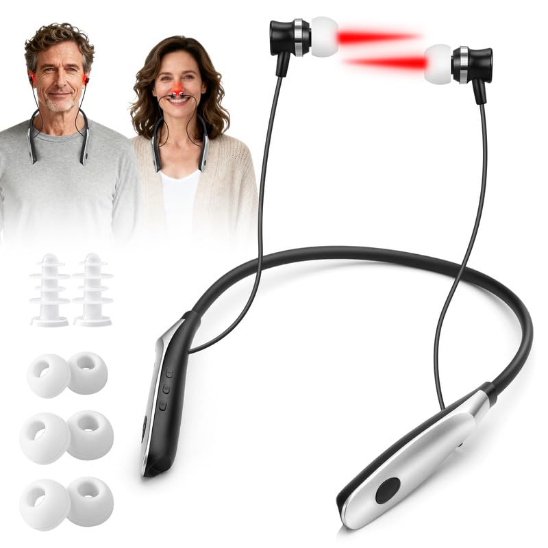 2-in-1 Red Light Wellness Device for Nose & Ear 650nm LED Wearable with Red Light Therapy Auto Timer Supports Rechargeable Ear Comfort Daily Care