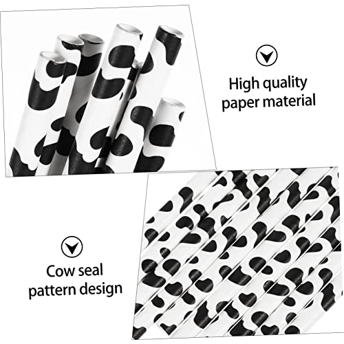 Pitillos desechables con estampado de vaca 60 pcs miniatura 6