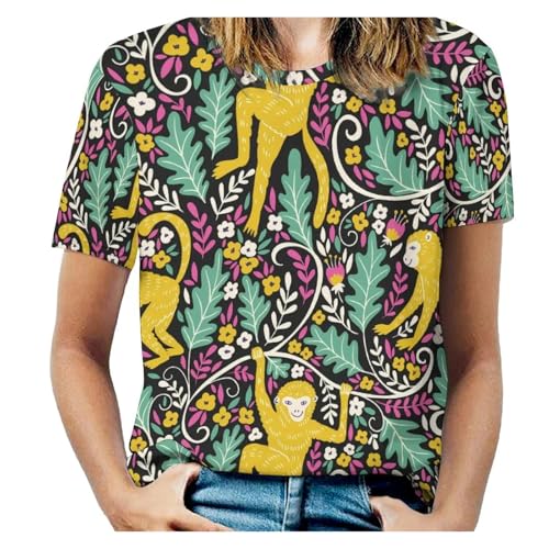 T-shirt singe oversize pour femme à col rond et motif carreaux noir et blanc style Harajuku XXL