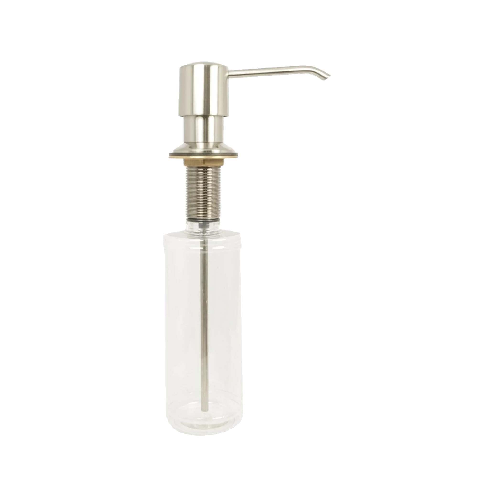 tecuro Einbau-Seifenspender 300 ml Messing verchromt - für Waschtisch & Spüle
