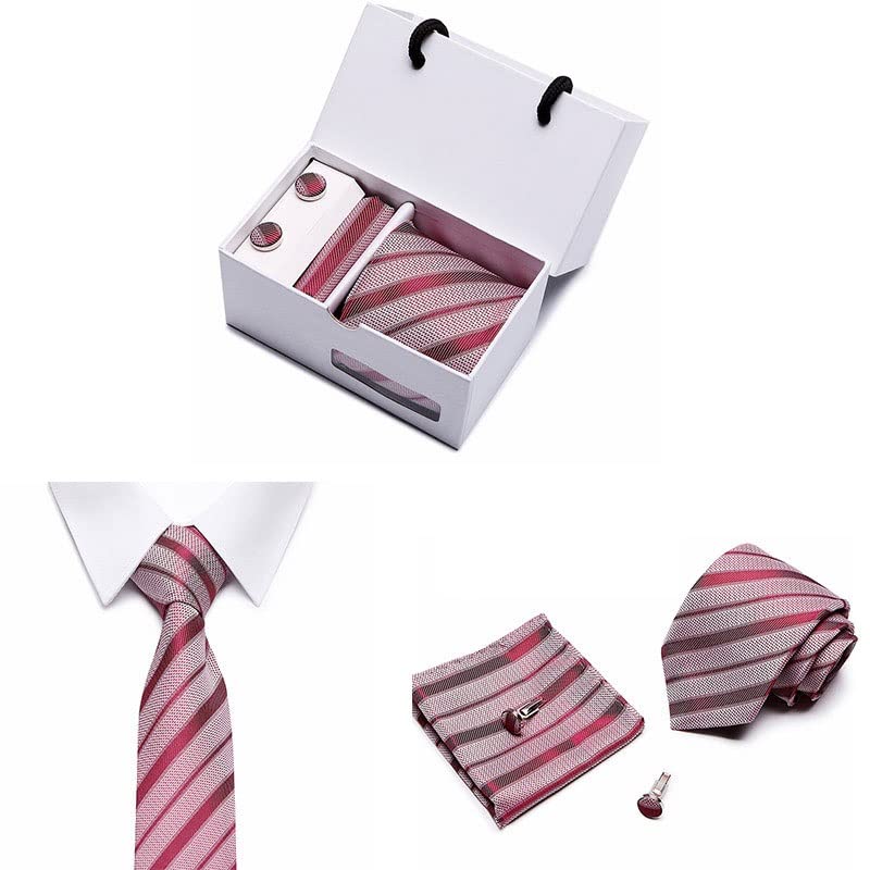 Set de corbata, pañuelo y gemelos para hombre miniatura 3