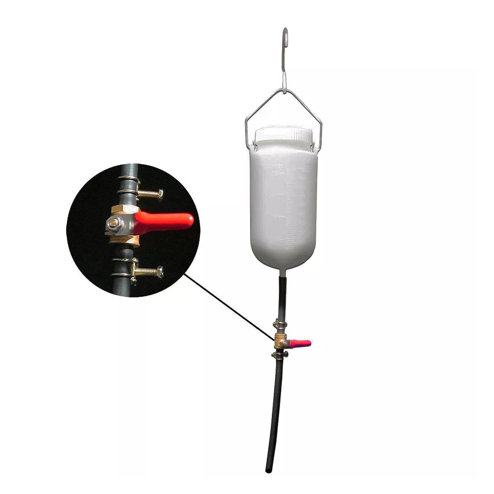 Réservoir de Carburant auxiliaire, Outils de Moto 1L avec échelle avec Tuyau de Carburant, Stockage de Carburant Professionnel Robuste et Portable
