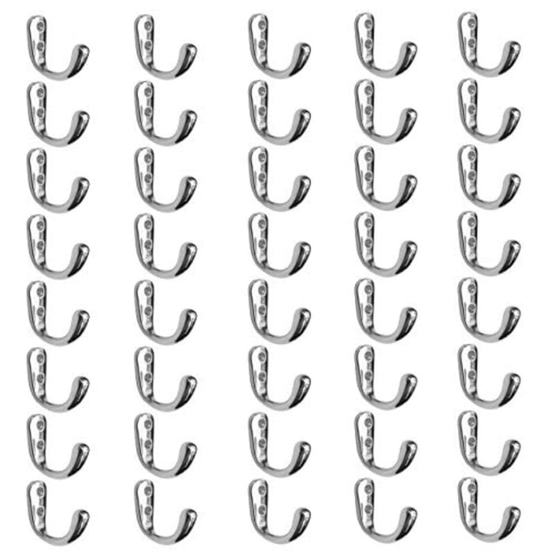 PROMIXO Cloth Hooks Single Pin Stainless Steel Hanger for Door, Bedroom, Bathroom, Wardrobes for Hanging Clothes Towel, Keys, Bags (Pack of 40) (B081F1N2WP) Amazon Price History, Amazon Price Tracker