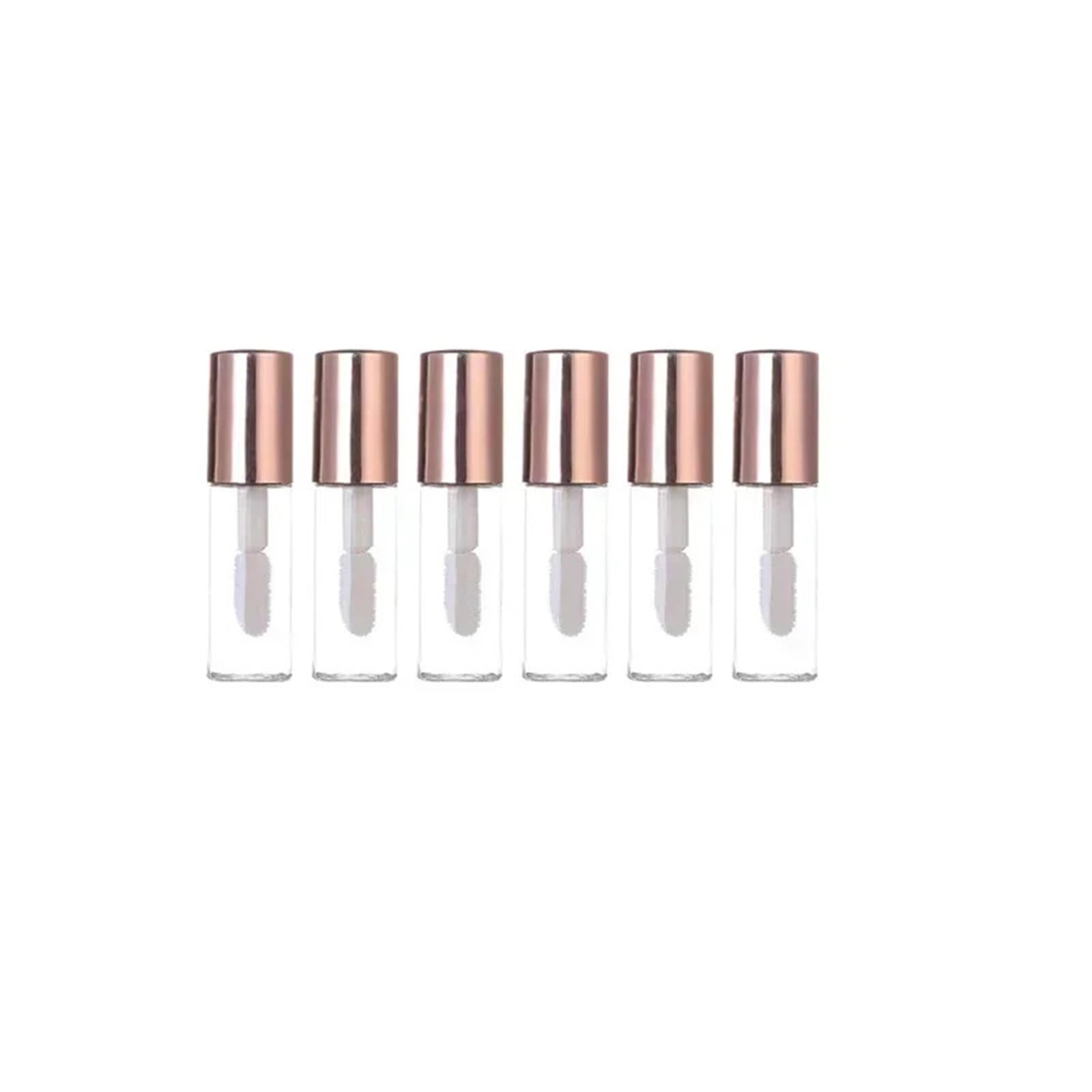 Lot de 50 tubes de rouge à lèvres transparents de 1,5 ml en plastique pour échantillons fendus, rose, 1.5ml