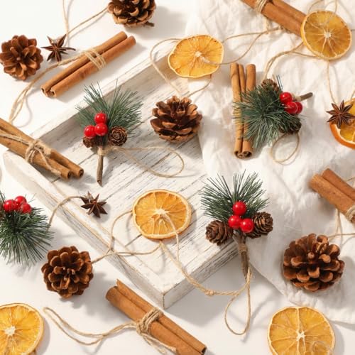 Liliful 30 Pcs Christmas Tree Decorations Dried...