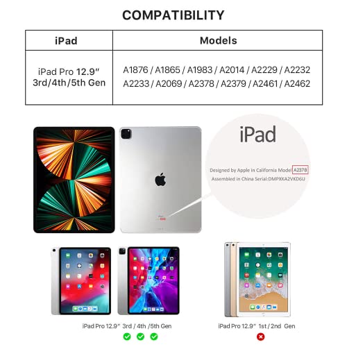 Catapurus Top Grain Leather 12.9" Tablet Sleeve Slim Protector, Vintage Design, Fully Handmade, Compatible With 12.9" Ipad Pro 3/4/5/6 Gen, Fits A2233 A2069 A2378 A2379 A2461 A2462, Coffee 12.9 Inch #TOP4