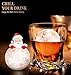 Whiskey Ice Ball Maker, [Fill without Funnel & Easy Release] 2.2'' Round Large Iced Cube Trays with Cover, Reusable Sphere Silicone Ices Tray with Lids for Bourbon, Gift for Brandy Lover