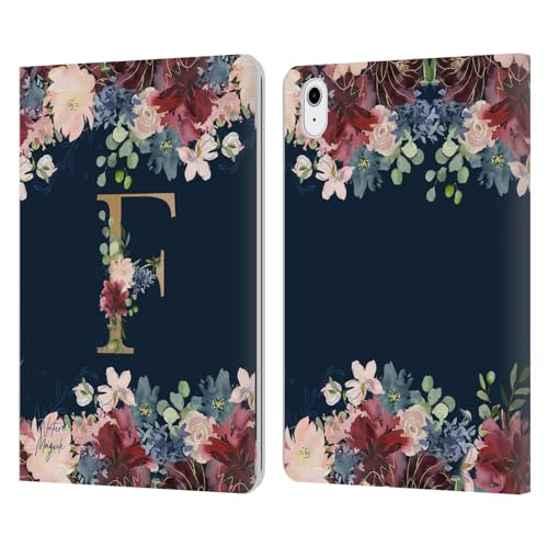 Coque iPad Air 2022 et 2020 étui protection cuir portefeuille motif floral