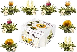 Creano Teaflowers Variation in the exclusive cup format "AbloomTealini" | 8 tea blossoms in 4 different varieties (white tea)
