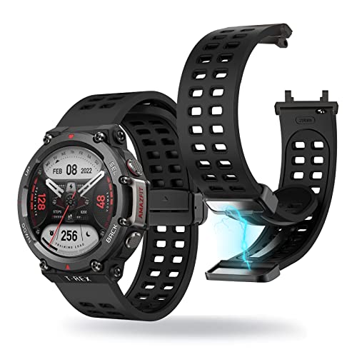 �R���p�`�u�� Amazfit T-Rex 2 �o���h �V���R�� Amazfit T-Rex 2 �����x���g ���� �X�e�����X ���C �o�b�N���t�� Amazfit T-Rex 2 �����o���h �V���R���� ������� �ʋC�� ���f�B�[�X �����Y �o���h�Ή� (N