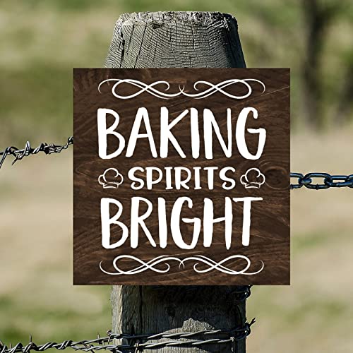 Décoration murale cuisine : plaque en bois Baking Spirits - 5