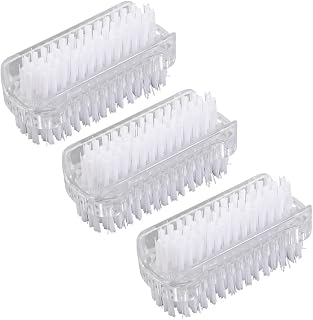 1/3/5Pcs Double-Sided Nail Cleaning Brush, Manicure and Pedicure Tool, Ideal for Fingernails and Toenails (clear,3)