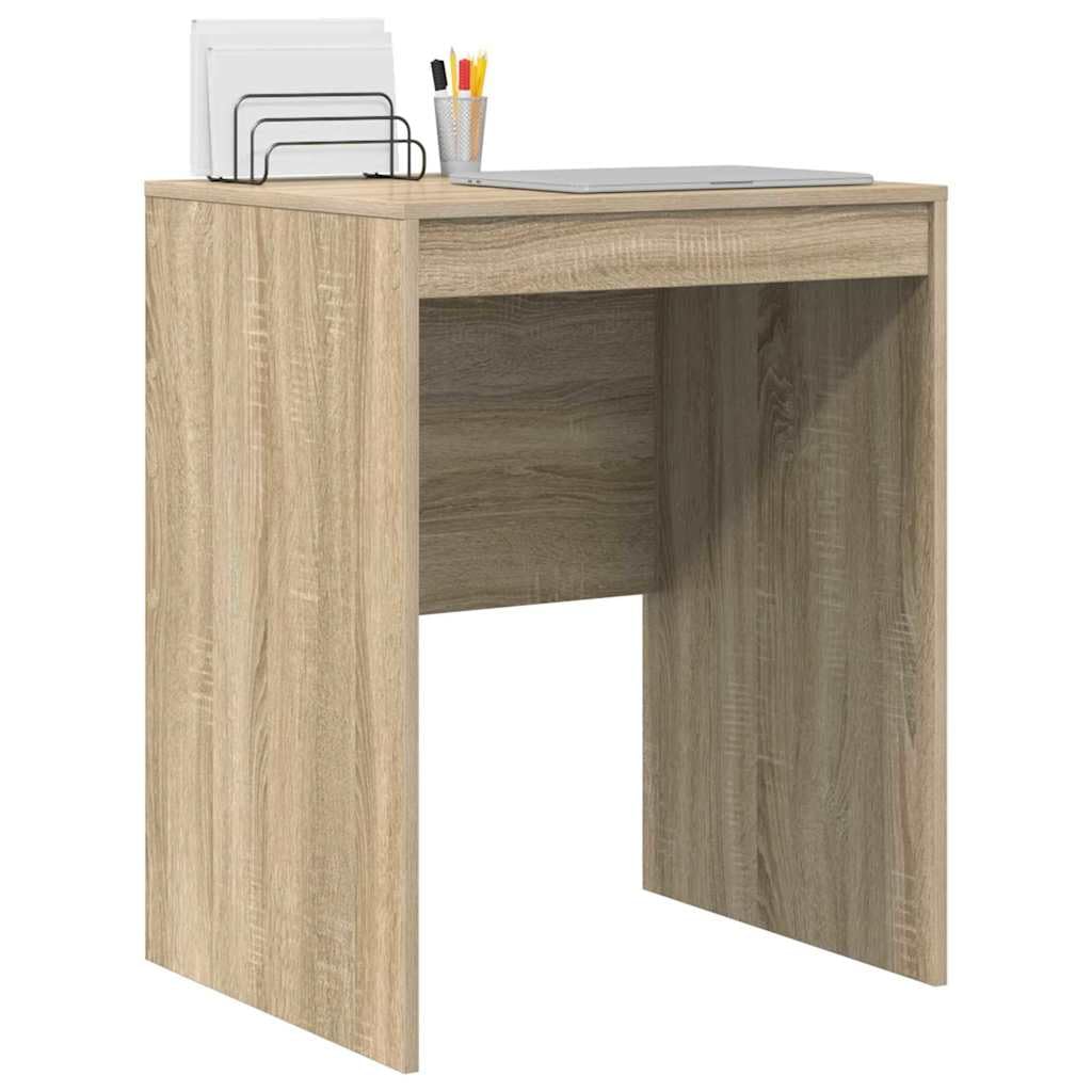vidaXL Desk Sonoma Oak 60 x 50 x 76 cm, Compact Desk, Modern Style, Ergonomic Workspace, Functional Writing Table, Durable Indoor Furniture for Small Rooms