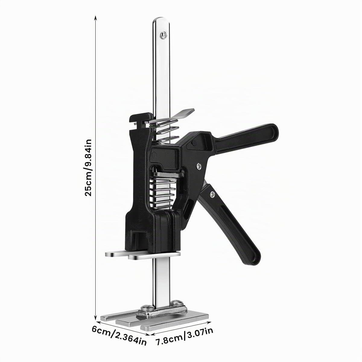 Lève-Plaques Manuel,Cric Manuel Meuble Panneau Porte Outils de Levage Labor Saving Leve Meuble Cric Outil Plaquiste Capacité de 220 kg (Noir-2PCS)