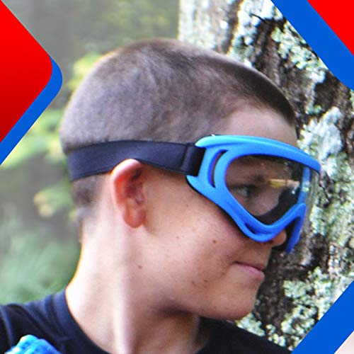 Impresa 2-Pack Foam Gun And Blaster Face Mask / Goggles / Eye Shield (1 Red Mask - 1 Blue Mask) - For Foam Blaster Guns From The Name Brand #TOP5