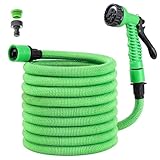 XIBALOM Tubo da Giardino Estensibile Ispessito 15m 50FT Canna Acqua con 7 Funzioni con Pis...