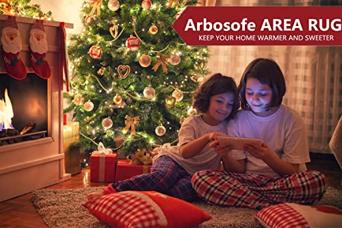 Arbosofe Fluffy Soft Area Rugs For Bedroom Living Room, Dark Gray Shaggy Rugs 5 X 7 Feet, Carpet For Kids Room, Throw Rug For Nursery Room, Fuzzy Plush Rug For Dorm, Cute Room Decor For Baby #TOP1