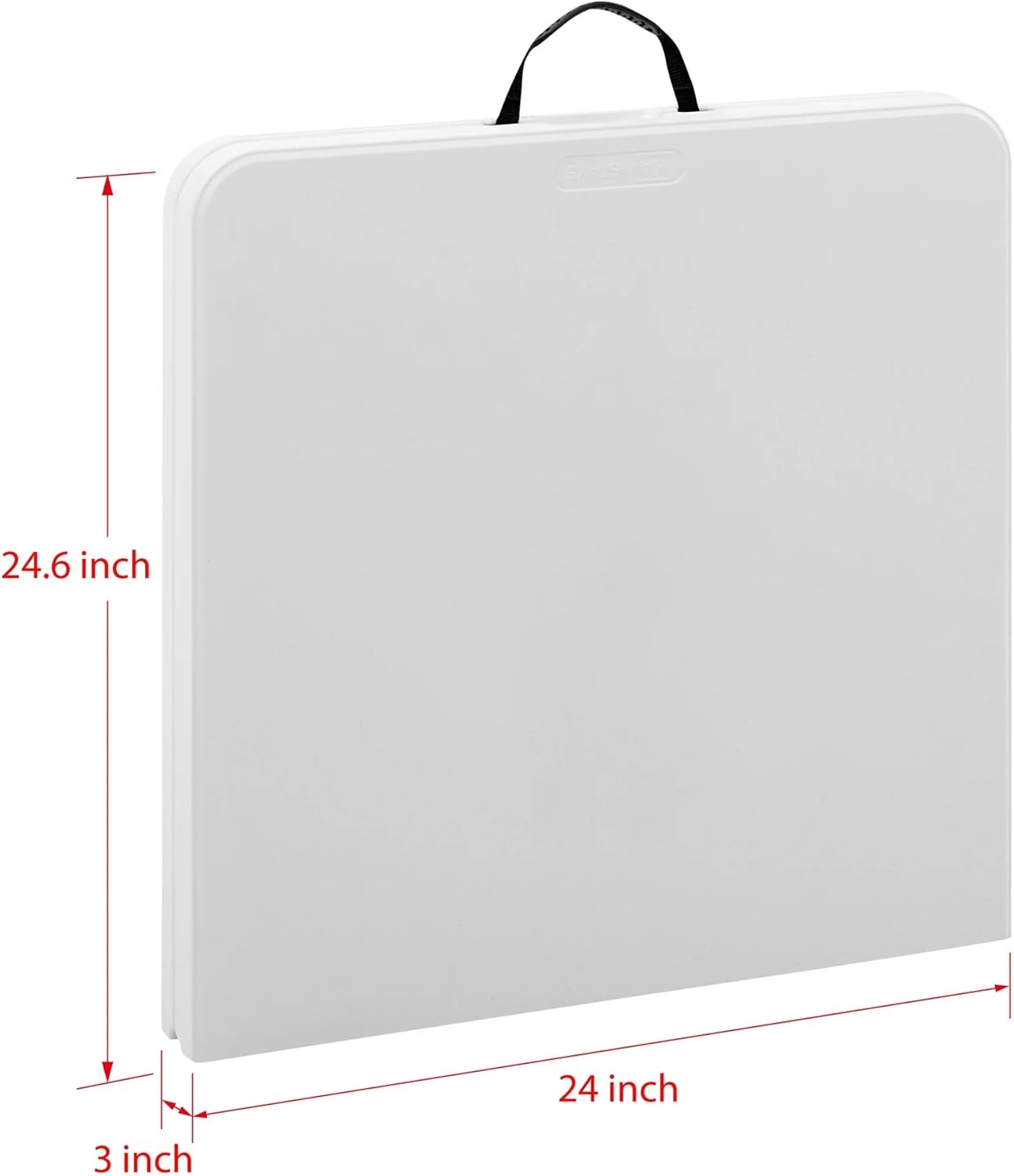 4 Foot Adjustable Height Folding Plastic Table, White – Portable Lightweight Indoor Outdoor Utility Desk for Picnic Party Camping & Events