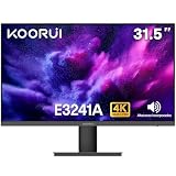 KOORUI Monitor para UHD 3840×2160 de 32 Pulgadas,VA,60Hz,99% sRGB,HDR10,sincronización adaptativa,Altavoces Integrados,HDMI 2.0 ×2 y DP 1.4,VESA 100×100