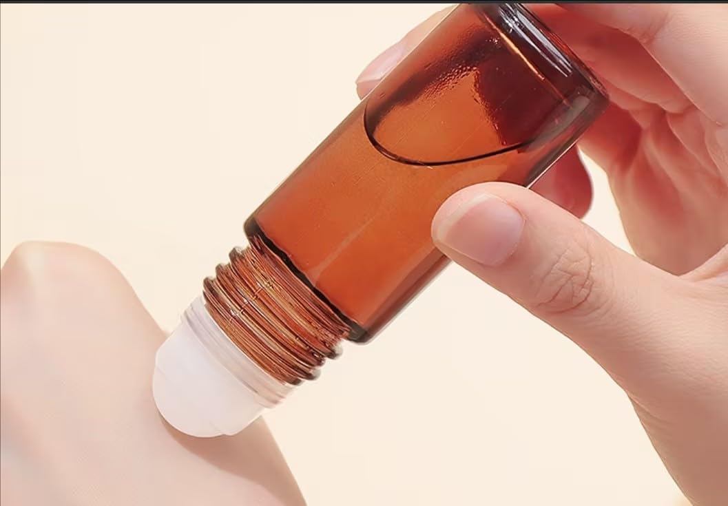 ZGLUZP 2 Pcs 50ml Brown Glass Essential Oil Roller Refillable Roll on Bottles Empty Deodorant Bottle Containers Rollerball Bottles for Fragrance Roller Refillable Containers