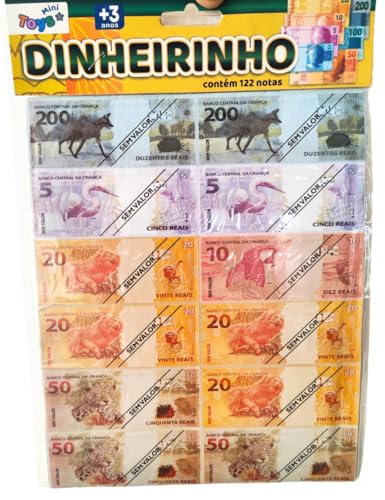 Dinheirinho De Brinquedo 122 Notas Falsas Para Brincar Premium ElevaTech