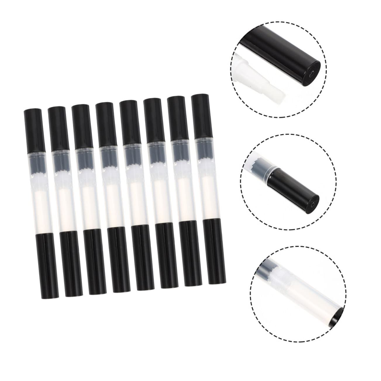 3 Set Di Penne Per Per Cuticole Set Di Per Unghie Strumento Per Unghie Vuoto in Plastica Pp Facile Da Usare 8 Pezzi * 3