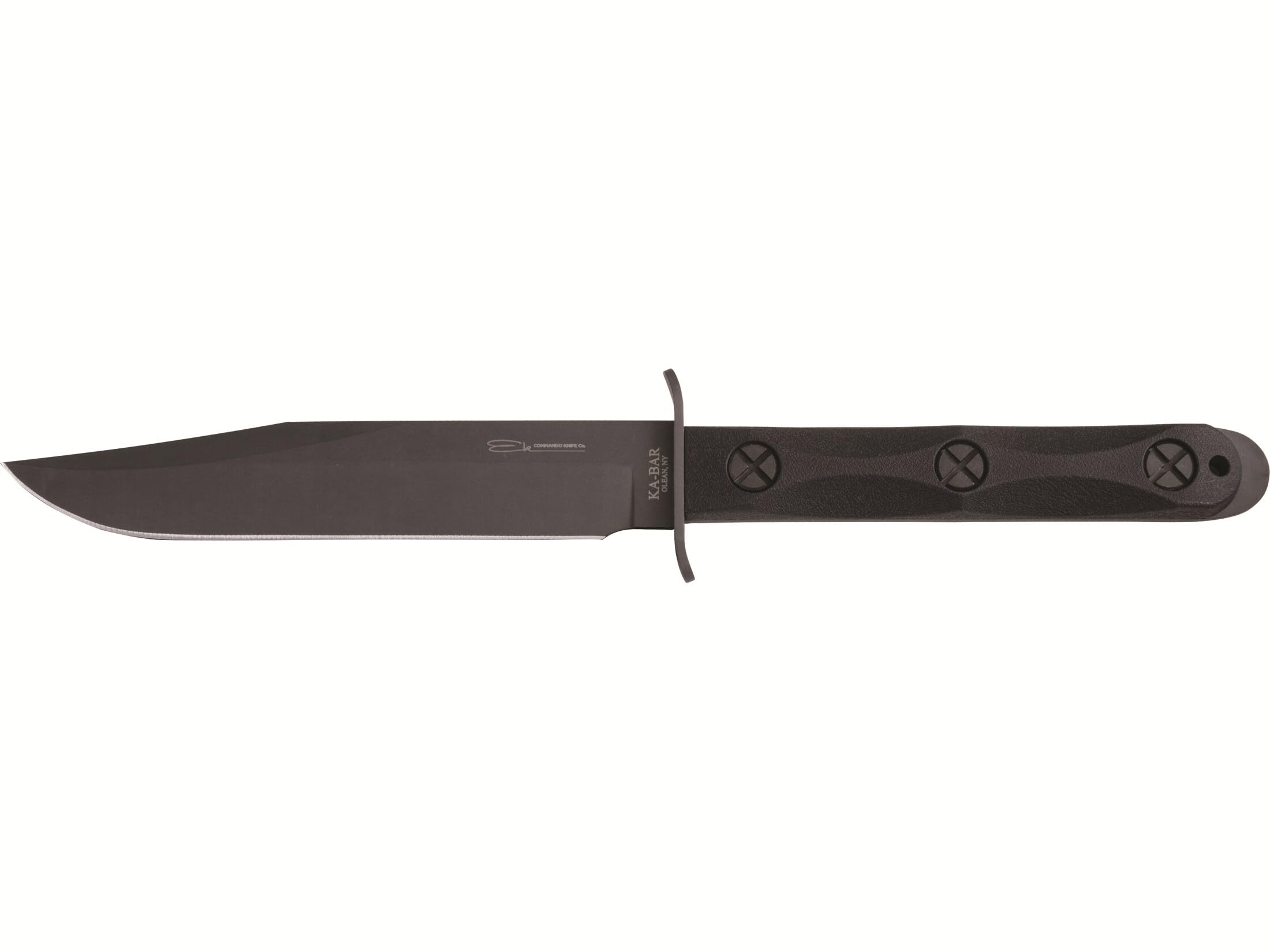 KA-BAR John Ek EK45 Bowie Model 5 Fighting Knife – Tactical Commando Edition (Black, Large)