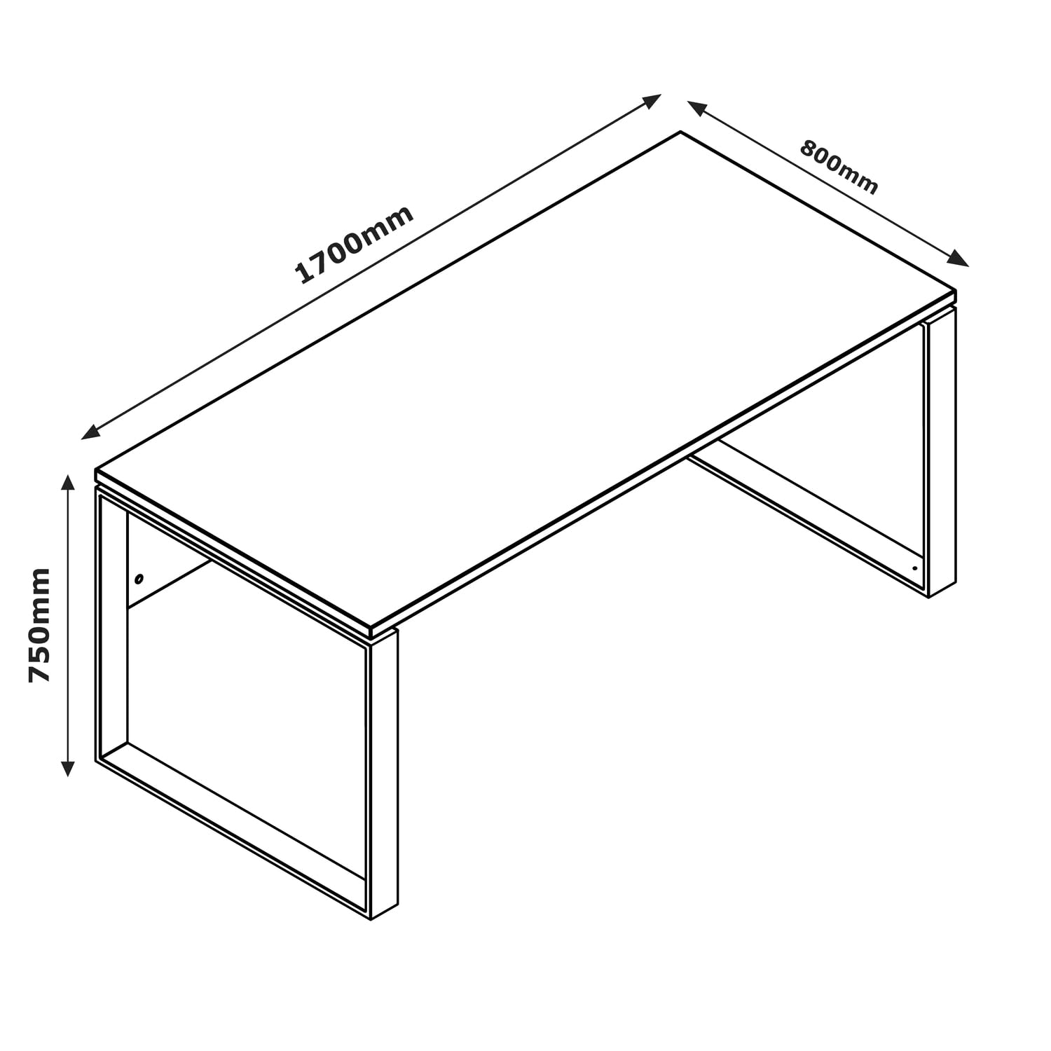 Composad | Scrivania e Cassettiera con 3 Cassetti e Serratura della Linea Disegno, Set di 2 Mobili per Ufficio, (LxAxP) 170x74,50x80 cm, Colore Grigio Cemento e Bianco Laccato, Made in Italy