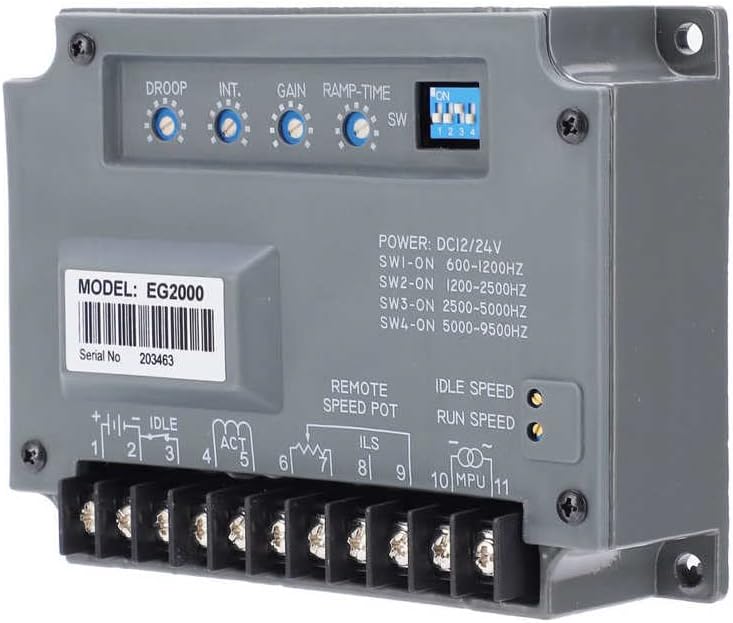 DC 12V 24V Engine Speed Controller Electronic Governor Diesel Generator Control Regulator For EG2000