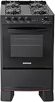 Fogão Suggar Cook Glass 4 Queimadores Mesa Vidro Preto Bivolt FGVCG410PT