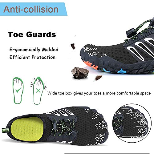 Image of MAYZERO Water Shoes Men Women Swim Surf Shoes Beach Pool Shoes Wide Toe Hiking Aqua Shoes Winter House Slippers