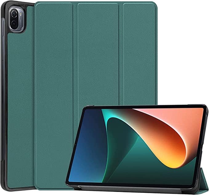 YIMICO Case for Xiaomi mi Pad 5/5pro 11 inch, Multi-Viewing Angles, PU Leather Smart Cover with Auto Sleep Wake Feature, Slim Flip Shell Case for Xiaomi mi Pad 5/5pro 11 (Green)