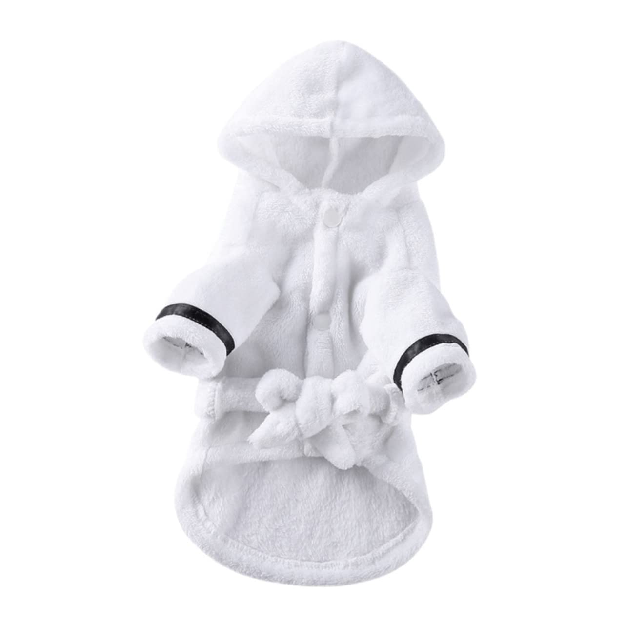 Happyyami Bath Towel Dog Pet Accessories Dog Bathrobe Dog Bathrobes Soft Polyester Dog Robe Pet Clothes White l — image 1