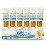 Spaghetti Rummo Nº3, Pasta Italiana, Pasta alimenticia con harina de arroz integral y maíz, Sin gluten, Puede contener trazas de soja y altramuces, 6 Paquetes de 400 gr