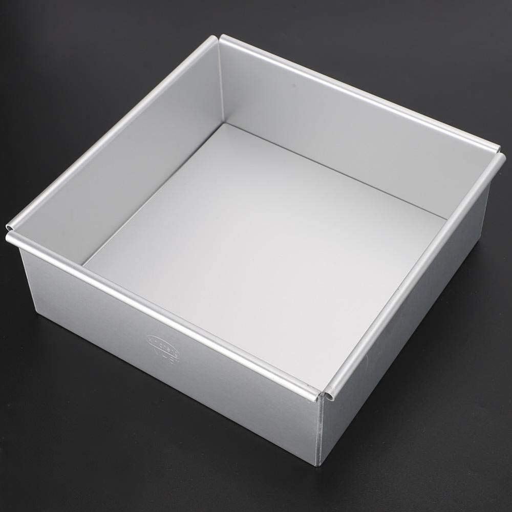 Stampo per Torta da Forno a Forma Quadrata in Alluminio Anodizzato Stampo per Torta per Mousse con Fondo Rimovibile per Cucina Domestica