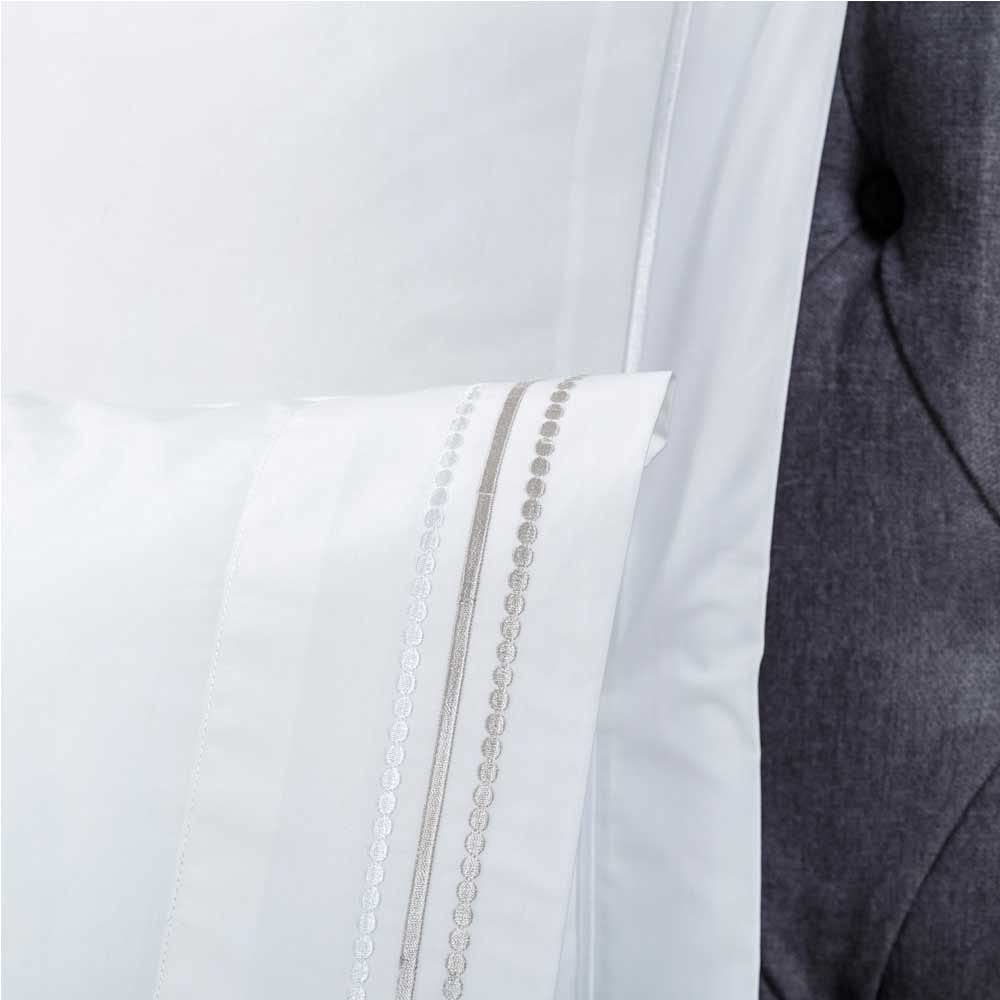 COTTON ARTean Juego sabanas Cama 135 Percal Algodón 200 Hilos Oro Blanco | Incluye 3 piezas: encimera, bajera ajustable, 1 funda de almohada. Certificado OEKO-TEX