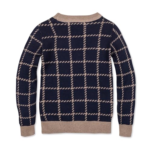 Image of Hope & Henry Girls' Long Sleeve Fancy Cardigan Sweater with Stripe Trim