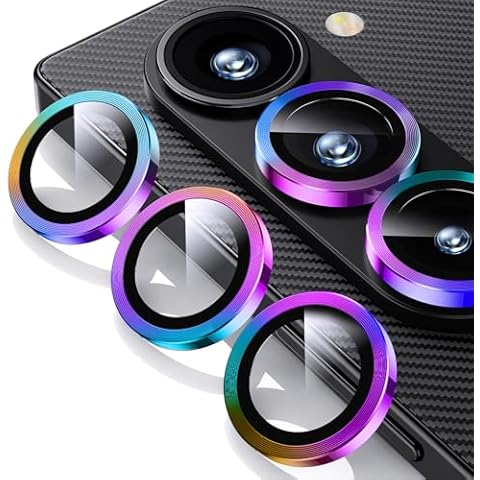 WSKEN for Z Fold 6 Camera Lens Protector Case Cover, Ultra HD Tempered Metal Glass Anti Scratch Rear Camera Screen Protector Shockproof Film for Samsung Galaxy Z Fold 6 5G 2024 Accessories,Colorful Cover