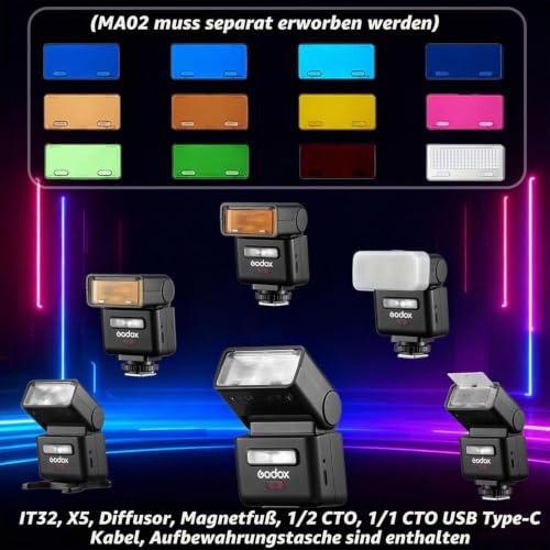 Image of Godox iT32 TTL Camera Flash with X5N Trigger for Nikon Z8, D500, D750, Z6 | 2.4G HSS 1 /8000s,Hotshoe & Trigger 2-in-1; Compatible with Nikon D3100, D5, Z7 II, D3300 Z6II Z9 Z7 D5600 D750 D850 Z5 Z50