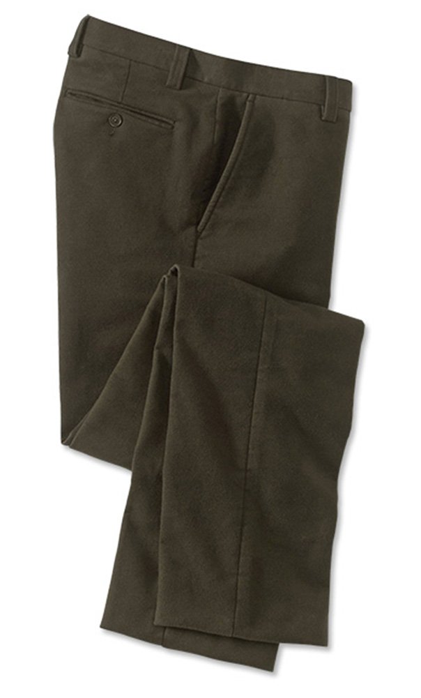 Men's Stretch Moleskin Pants Plain, Dark Brown