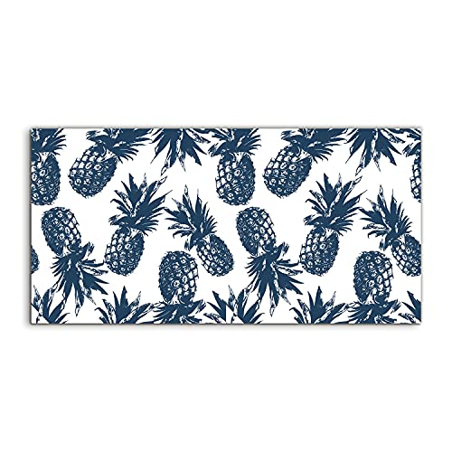 Tableau acrylique moderne à motif ananas et feuilles de 120x60cm pour illuminer la chambre
