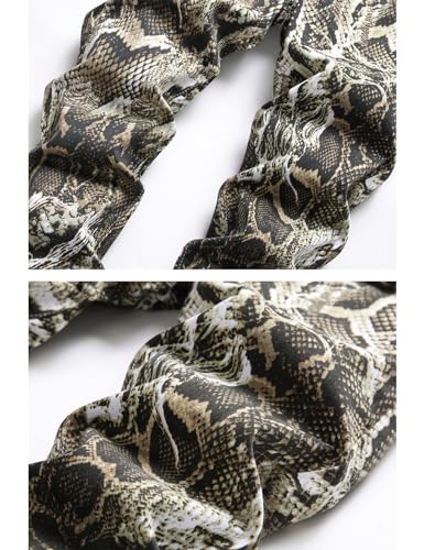 Men's Fashion Snakeskin Print Jeans4