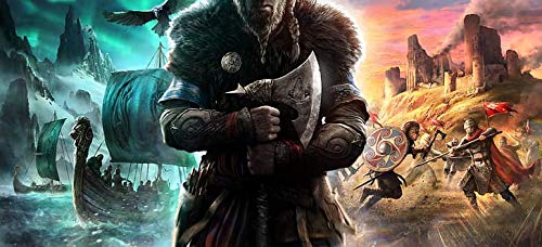 Assassin S Creed Valhalla Game Digital Viking Poster Print 12 x 18 Inch (Multicolor)