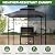 GARTOO 8'x5' Outdoor Grill Gazebo - Double Roof BBQ Gazebo Canopy with 2 Side Shelves and LED Lights, Patio BBQ Pergola Shelter for Garden, Porch and Backyard (Grey)