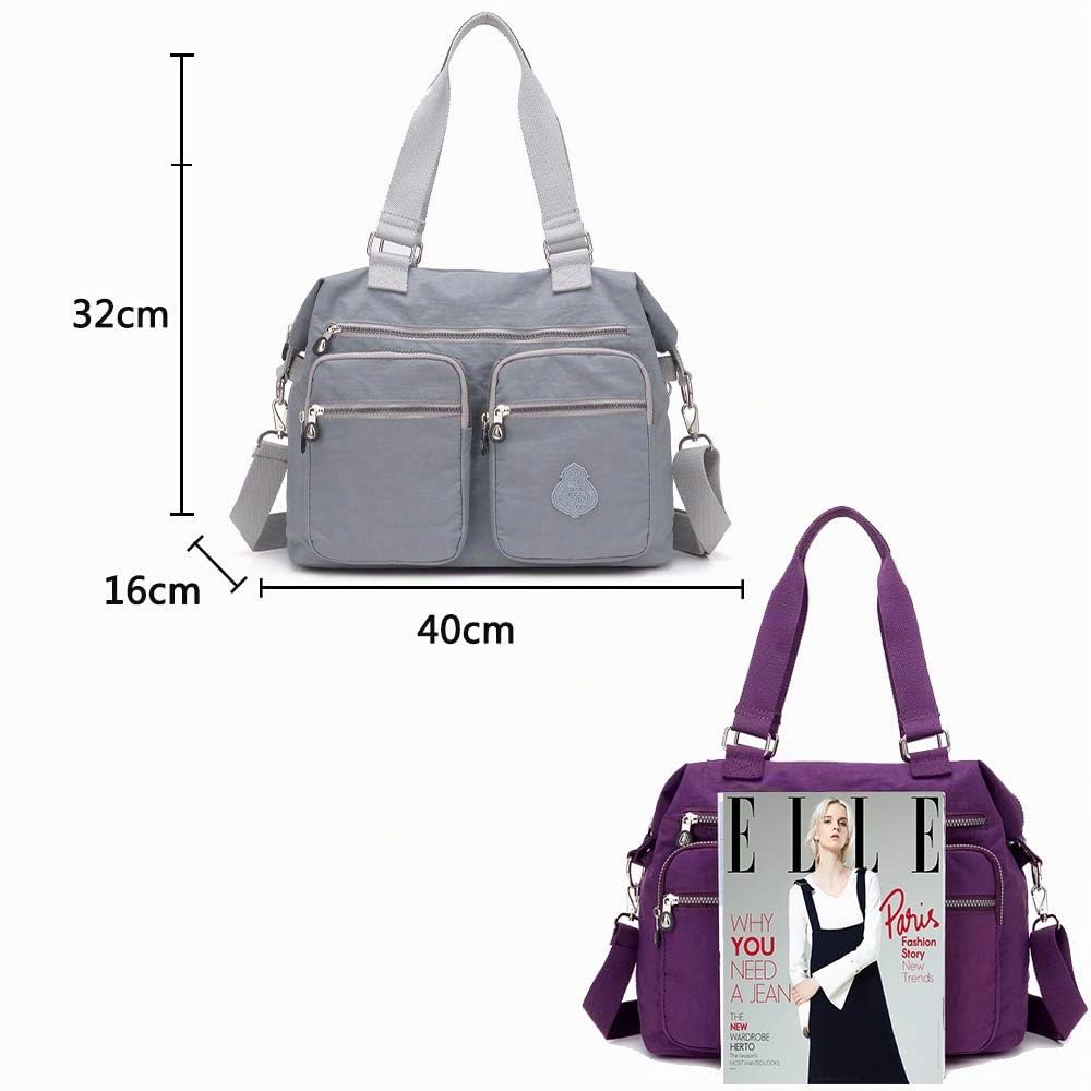 Casual Borsa a mano da Donna con Tracolla Borse a Spalla Messenger per le Signore Grigio