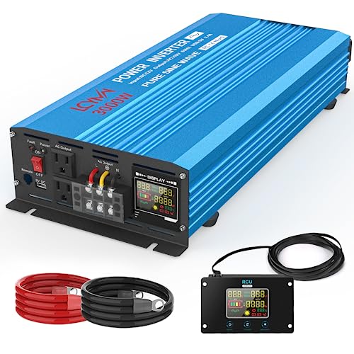 LCYMW 3000 Watt Inverter Pure Sine Wave 24V DC to 110V AC Power