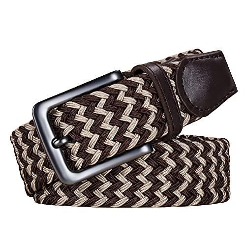 Image of AGEA Elastic Stretch Woven Braided Waist Belt for Men and Women