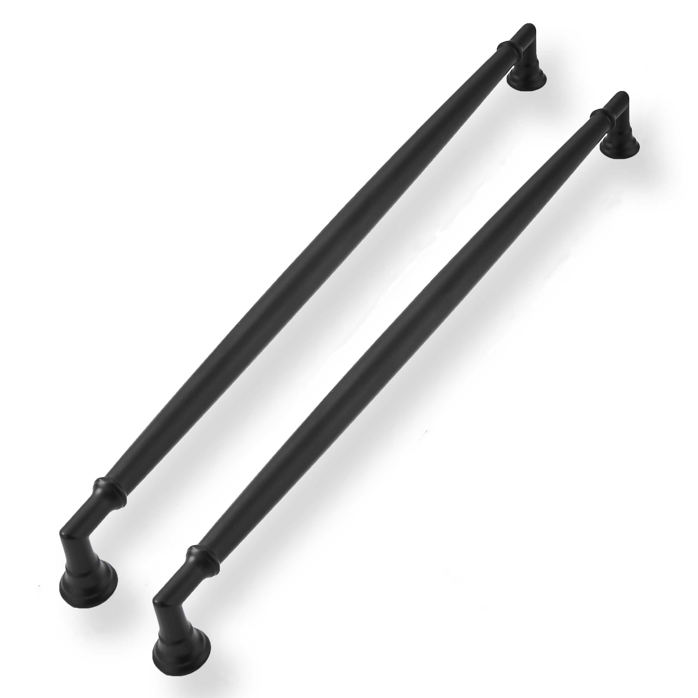 CABDM 10 Pack 10 Inch(256mm) Black Cabinet Pulls Solid Heavy Duty Matte Black Cabinet Knobs Kitchen Cabinet Hardware for Cupboard Drawer Handles